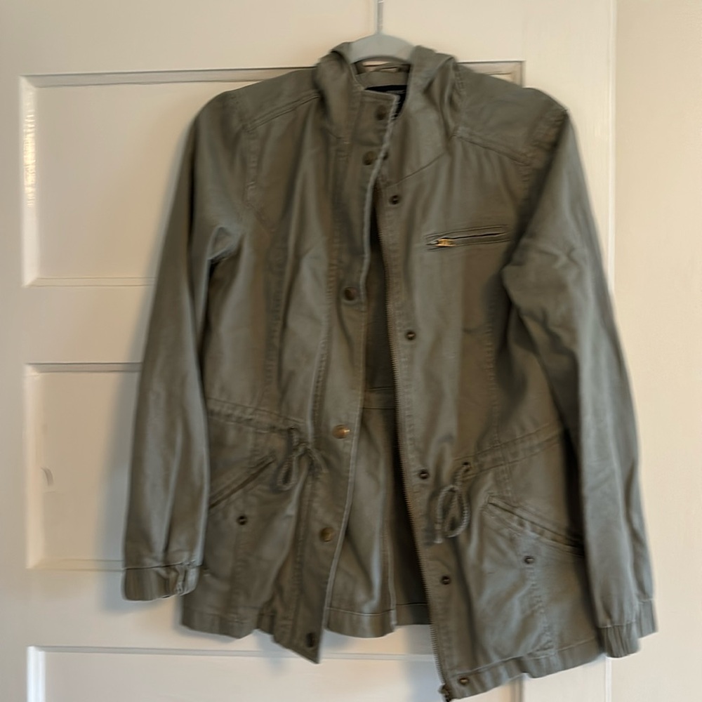 forever 21 cargo jacket in good condition light army green color